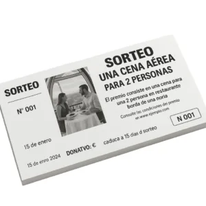 Papeletas con matriz 10,5 x 5 cm